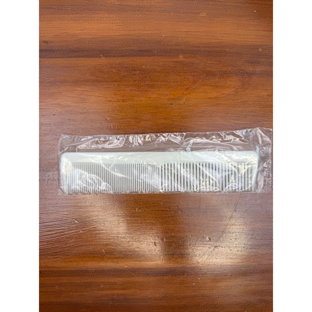 Stanley Home Products Hair Comb Cream White Dual Tooth Fine Wide Sealed 7.5 Inch